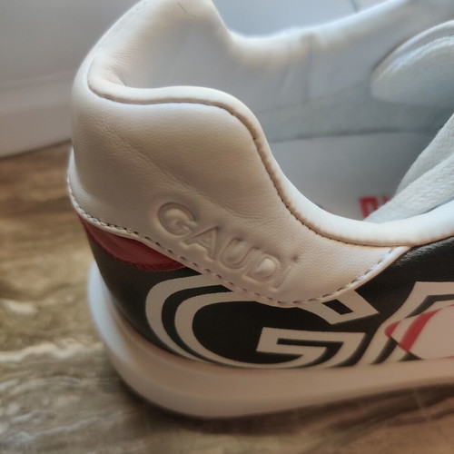 Gaudi sneakers unisex, new, size 42, white and red leather