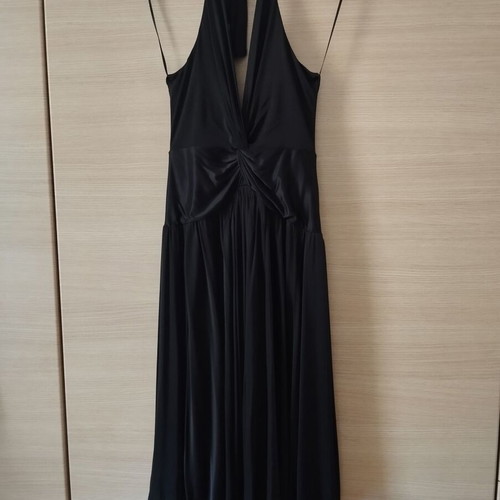 Mango black halter dress like new, medium size
