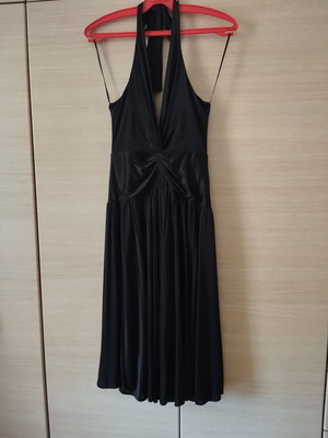 Mango black halter dress like new, medium size