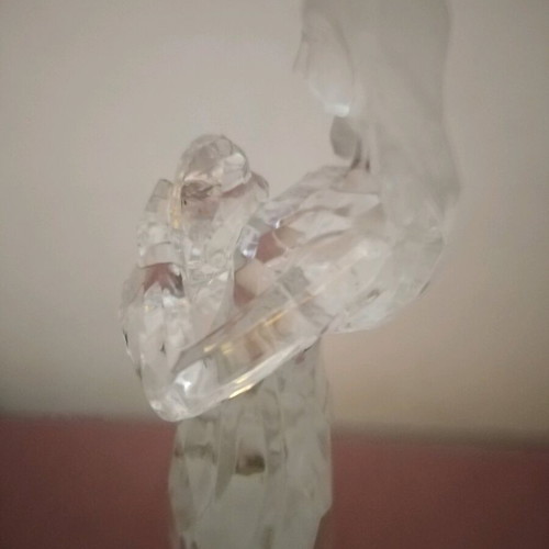 Decorative transparent figurine used 20cm vintage