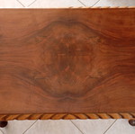 Coffee table restored, solid walnut, Anglais style, like new