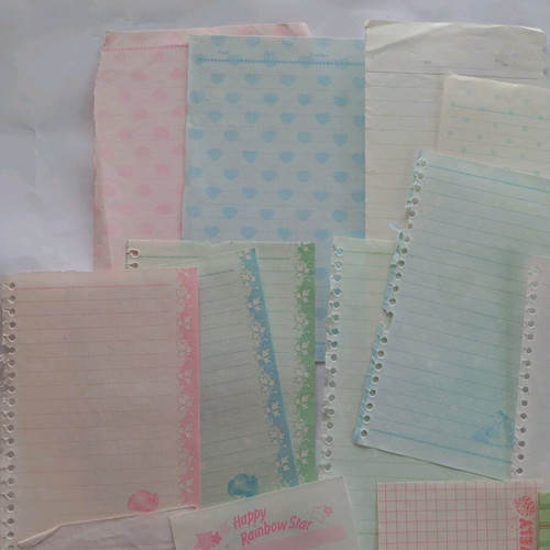 Collectible used letter papers, various small sizes