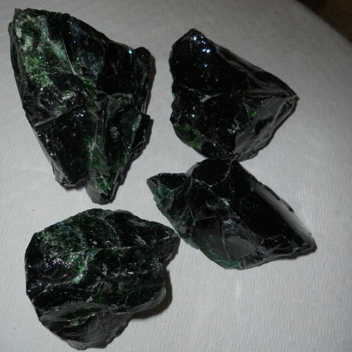 Decorative green glass mass new