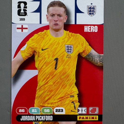 Jordan Pickford England 169 FIFA World Cup 2026 Adrenalyn card like new