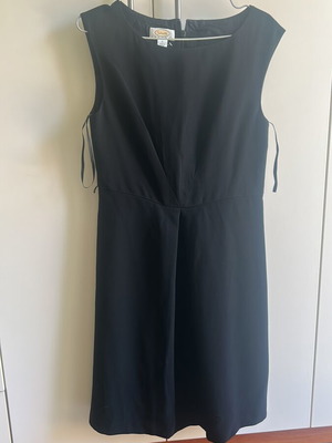Talbots black crepe sleeveless dress size S new