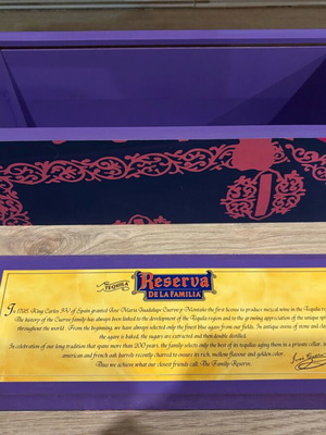 Jose Cuervo Reserva De La Familia empty packaging box used