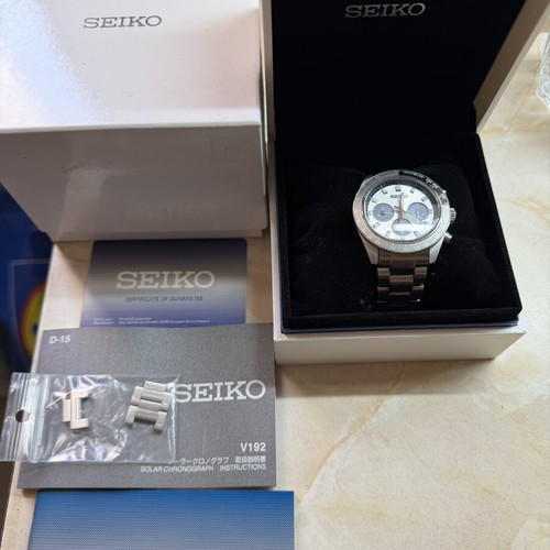 Seiko Prospex Speedtimer SolarSSC911P1 watch like new, silver