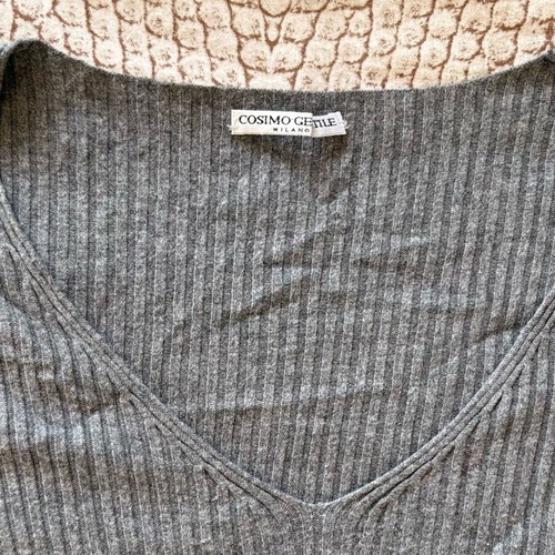 Knitted dress with short sleeves Cosimo Gentile Milano like new, gray