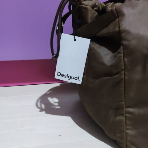 Desigual Large Nylon Shopper Bag new, brown shoulder