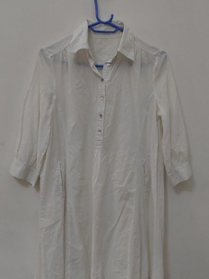 Women's shirt dress used, size M, white
