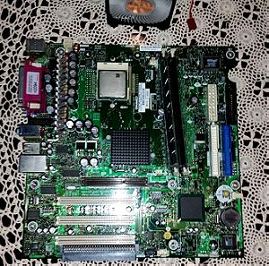 SET- COMPAQ Motherboard w. backplate+Pentium 4, 2GHz CPU+1,5GBRAM+Cooler