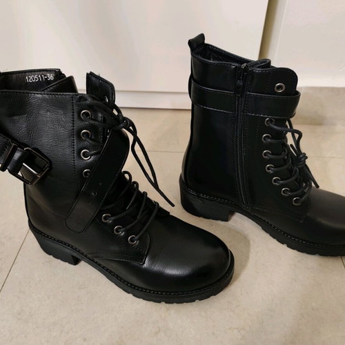 Women's black ankle boots new, size 36