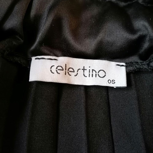 Celestino pleated maxi skirt one size new, black