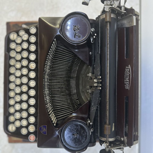 Triumph typewriter used, German 1930s with Greek letters