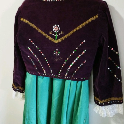 Traditional Amalia women's costume used, handmade with embroidery