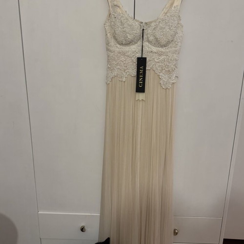 Cinema Haute Couture wedding dress new with embroidered crystals and satin details