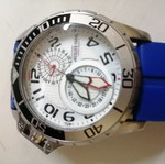 Jacques Farel watch with luminous hands and extra silicone strap
