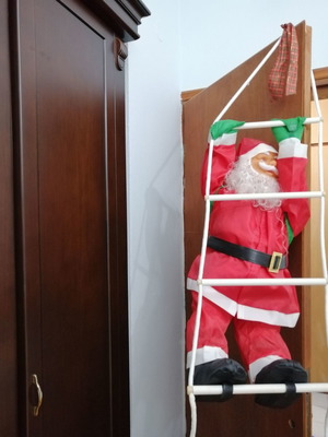 Άγιος Βασίλης με σκάλα διακοσμητικός καινούριος