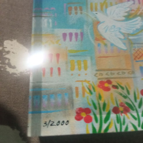 Glass souvenir by G. Stathopoulos like new for Space's 40 years