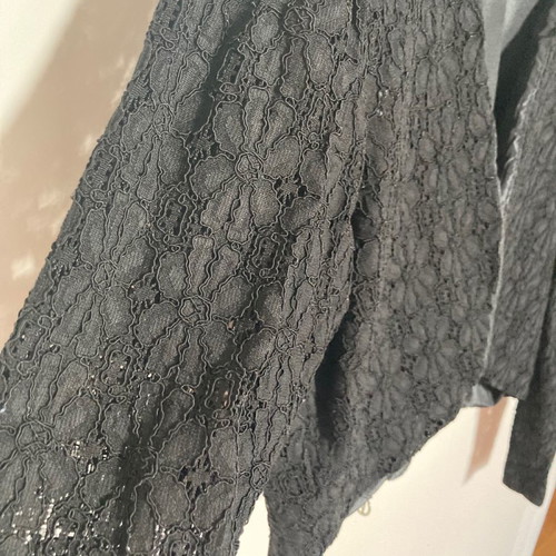 Black lace crop vintage jacket new, one size