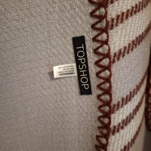 Topshop cape one size, like new, gray