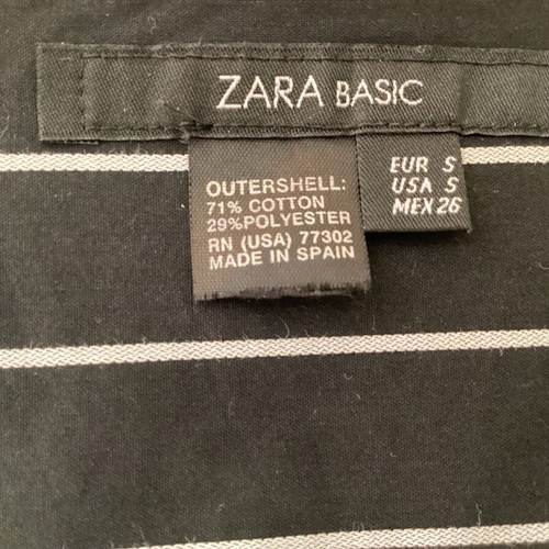 Zara striped skirt black white like new, A-line, size S
