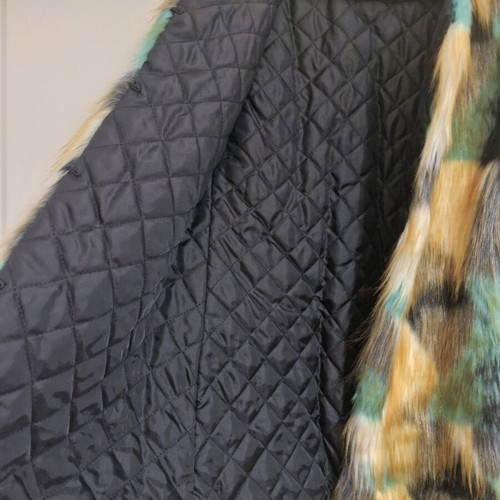 Ecological fur like new, size medium-large, multicolored