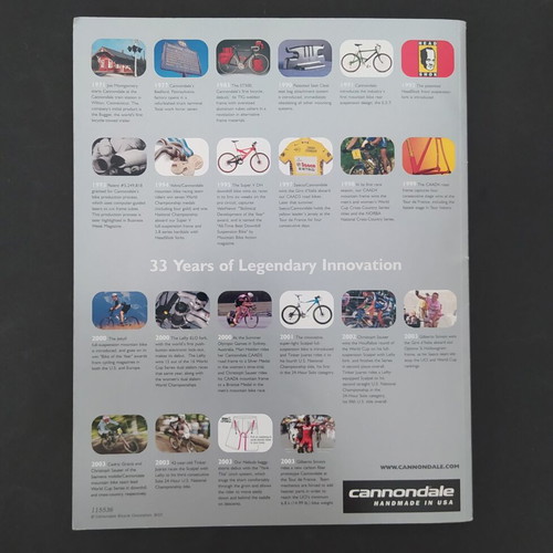 Cannondale 2003 bicycle catalog used, 72 pages, multilingual