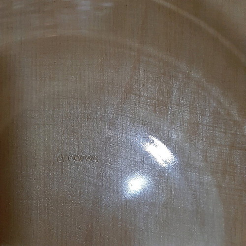 French Art Deco or Art Nouveau vessel used, glass and metal