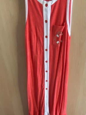 Karavan φόρεμα πετσετέ μεταχειρισμένο, one size, κόκκινο με ζώνη