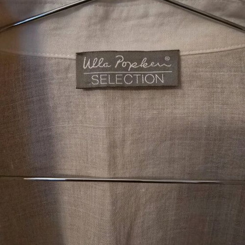 Ulla Popken women's linen shirt like new, white with embroidery