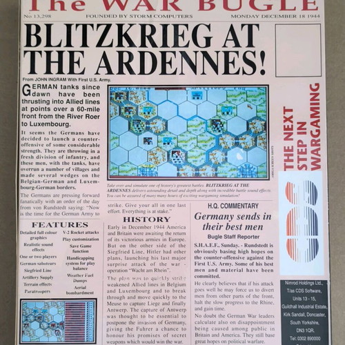Blitzkrieg: Battle At The Ardennes CDS for Amiga like new
