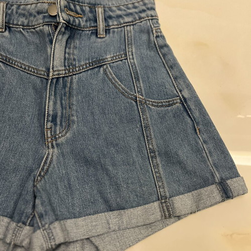 High Rise Denim Shorts Stradivarius size 36 like new, blue