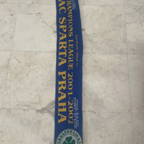 Panathinaikos scarf Sparta Praha Champions League groups 2002 2003 in good condition