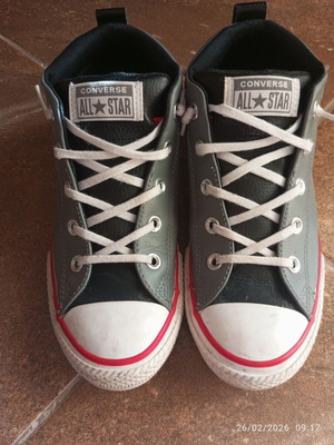 Δερμάτινα παπούτσια Converse No 36 σαν καινούργια, μαύρο και γκρι