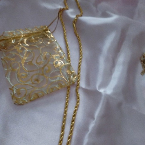 Hip Hop Twisted Chain 76cm Long Gold Color Fashion Jewelry