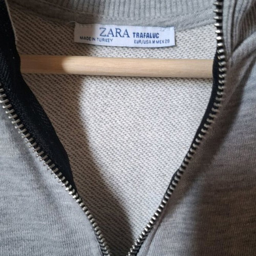 Zara sweatshirt dress gray Medium like new with short sleeves
