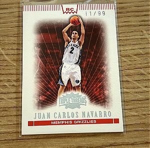 Αριθμημενη Κάρτα Juan Carlos Navarro Memphis Rookie NBA Topps Barcelona 11/99