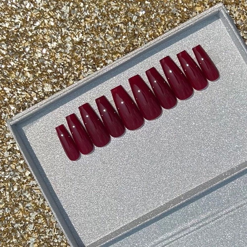Press on nails handmade with gel made to order