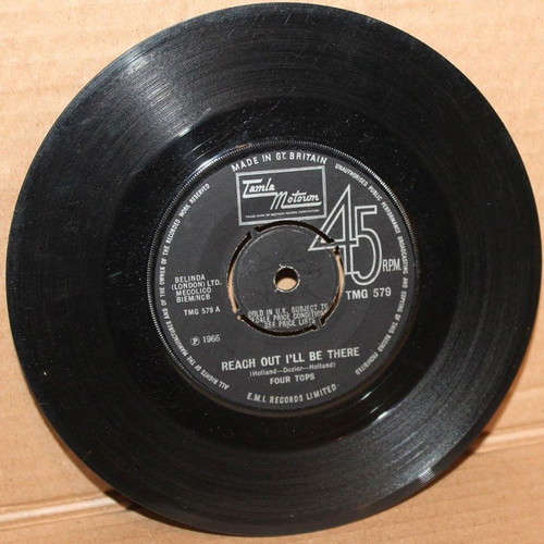 Four Tops Reach Out I'll Be There 45 RPM Tamla Motown record used
