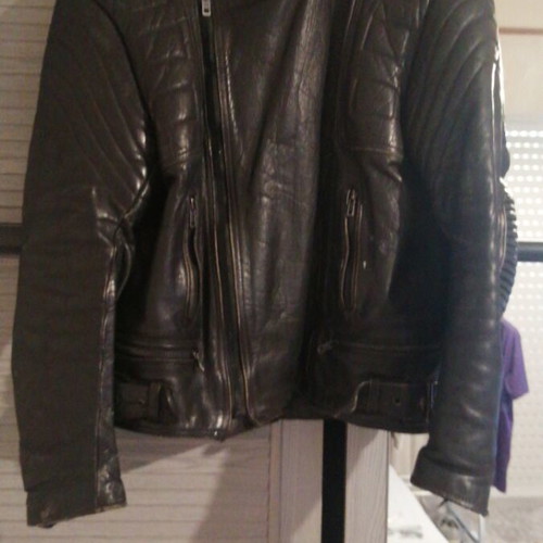 Leather motorcycle jacket