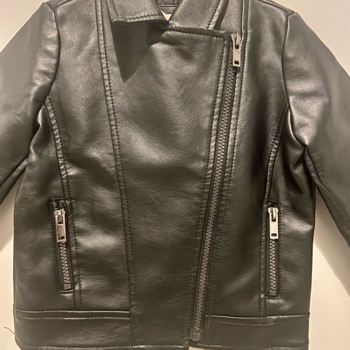 Girls' faux leather jacket Sinsay new, black, 110 cm