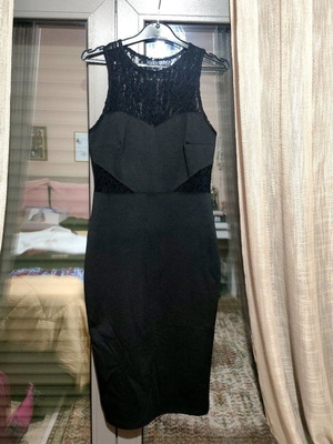 Black dress with lace size M like new