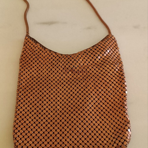 A-Cold-Wall vintage hand bag with bronze strass and size 16x16-18