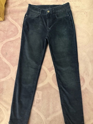 Massimo Dutti women's slim corduroy pants blue like new