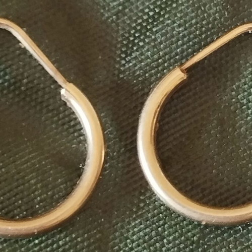 14k yellow gold hoop earrings, small size