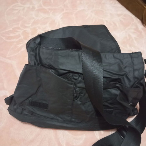 Men's crossbody bag new, black with adjustable strap