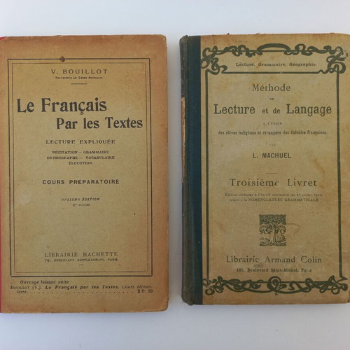 Pack of 7 used old French books, 1905-1951