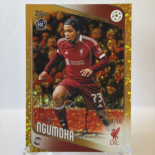 2025-26 Topps UCC Rio Ngumoha RC Gold Sparkle card like new