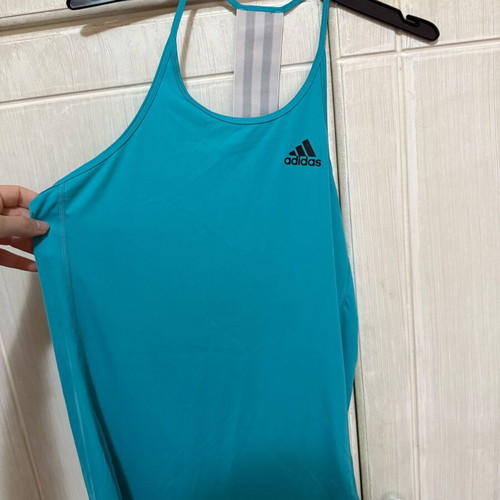Adidas women's sports top like new, turquoise green, size L